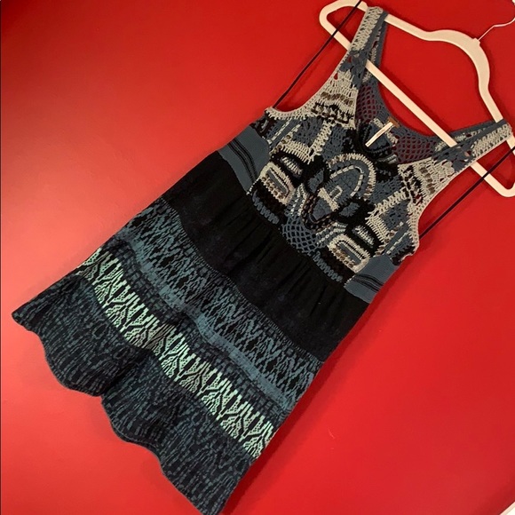 Free People Vintage Boho Crochet & Knit Dress - Picture 2 of 9